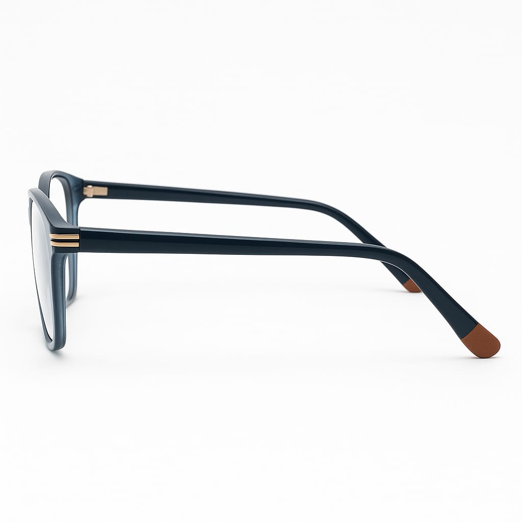 Aurora - Deep Teal Square Frame with Gold Accents