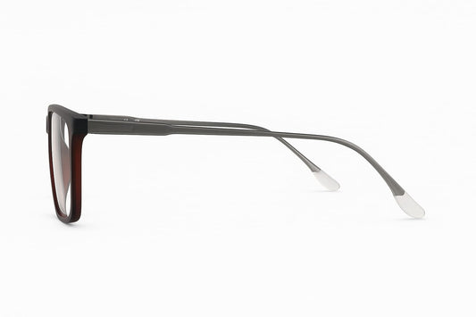Edge - Dual-Tone Burgundy & Transparent Rectangle Frame