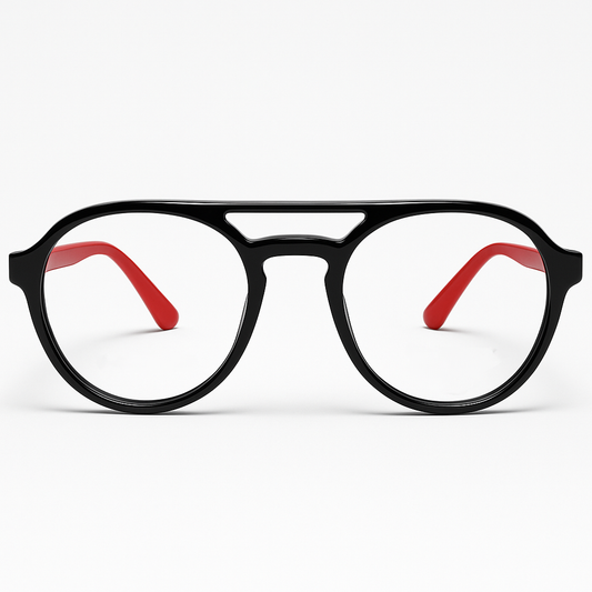 Classic - Double Bar Black with Red