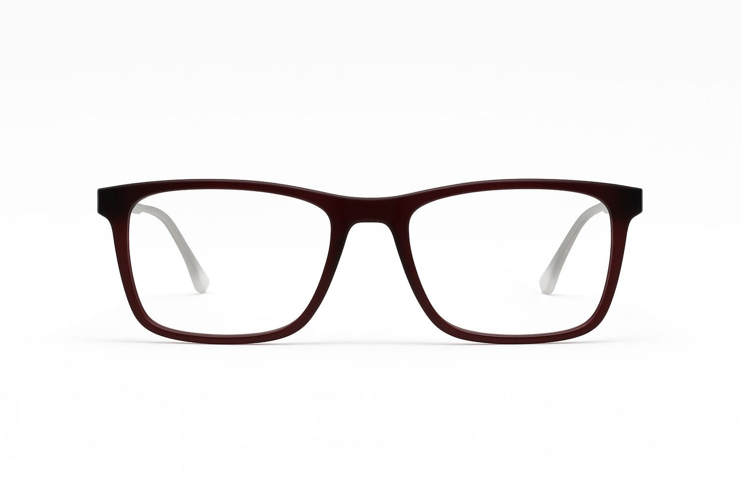 Edge - Dual-Tone Burgundy & Transparent Rectangle Frame