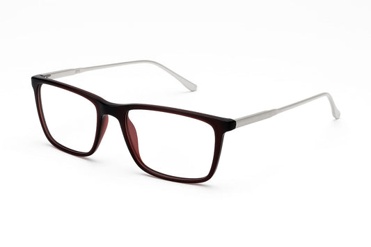 Edge - Dual-Tone Burgundy & Transparent Rectangle Frame