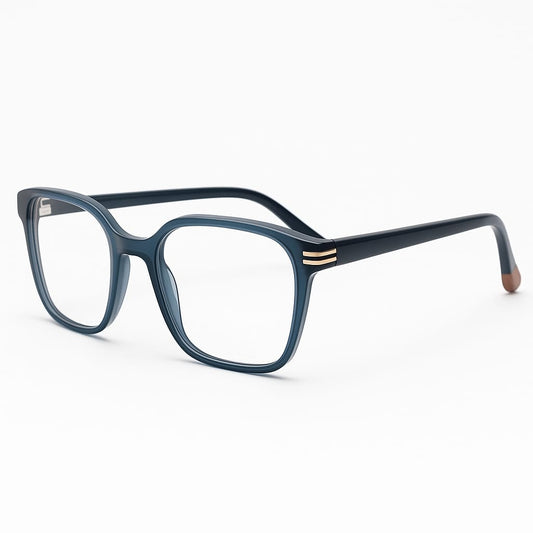 Aurora - Deep Teal Square Frame with Gold Accents