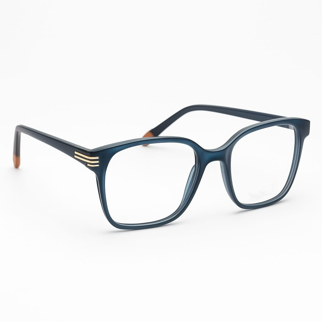 Aurora - Deep Teal Square Frame with Gold Accents