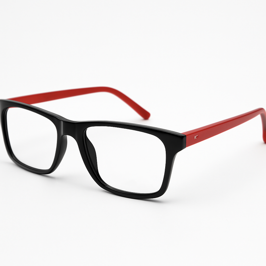 Edge - Dual-Tone Black & Red Rectangle Frame