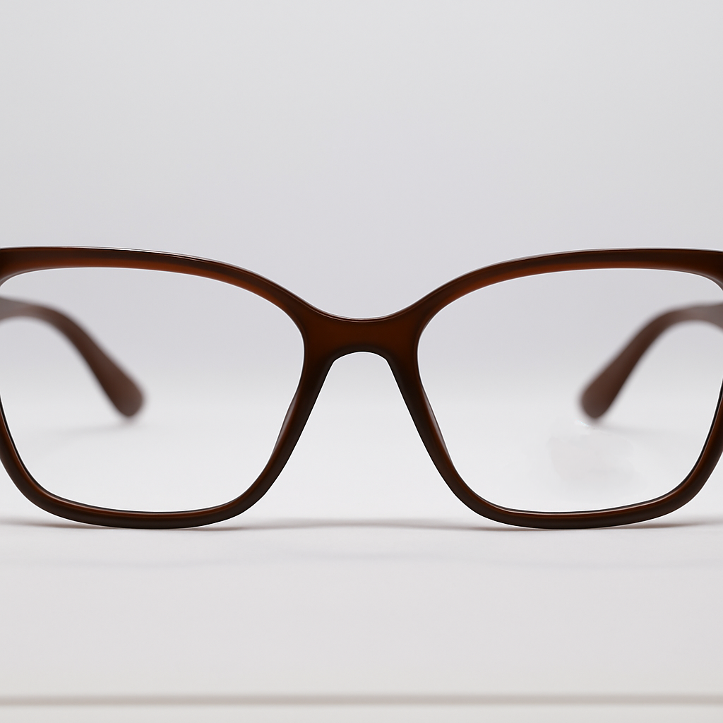 Edge - Matte Brown Cat-Eye Square Frame