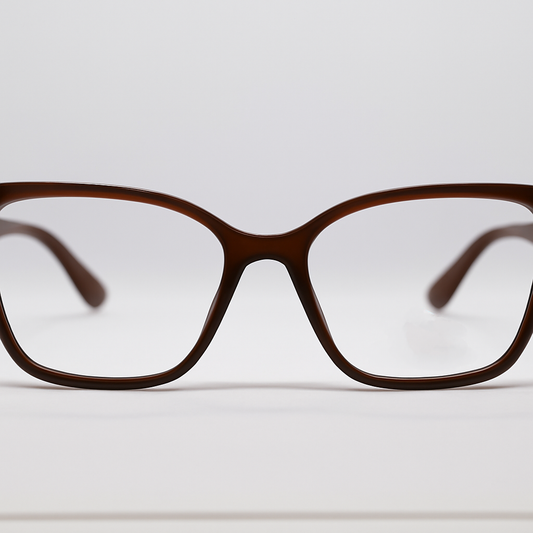Edge - Matte Brown Cat-Eye Square Frame