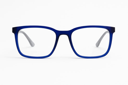 Classic - Blue Full Rim white matte leg