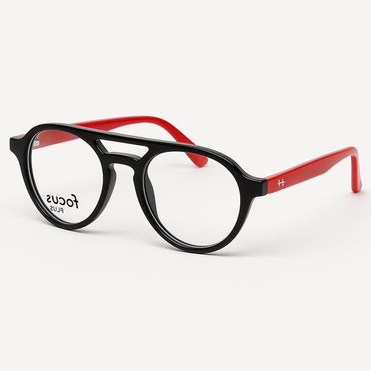 Classic - Double Bar Black with Red